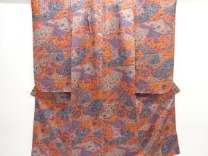 地紙に花更紗模様子供着物